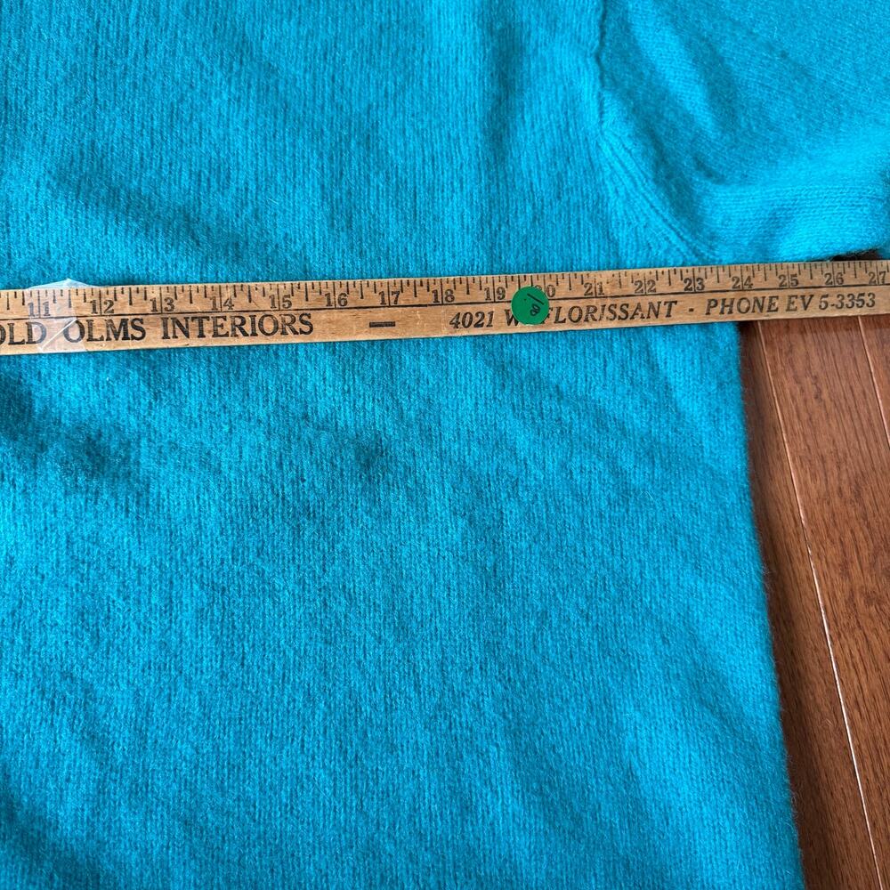 J. Crew | Men’s XLT 100% Wool Turquoise Crewneck Sweater Casual Lounge Preppy - Picture 9 of 11